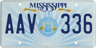 MS license plate AAV336