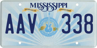 MS license plate AAV338