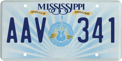 MS license plate AAV341