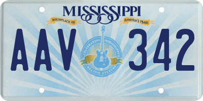 MS license plate AAV342