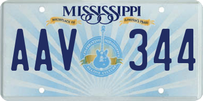 MS license plate AAV344