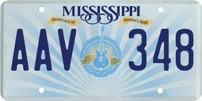 MS license plate AAV348