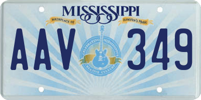 MS license plate AAV349