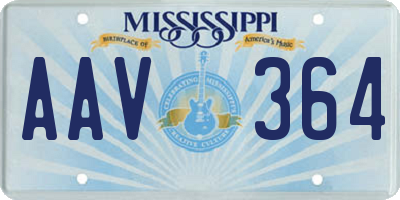 MS license plate AAV364