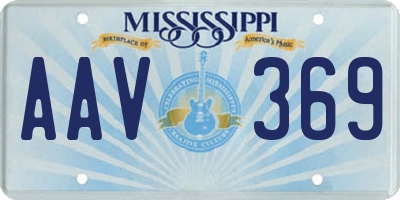 MS license plate AAV369