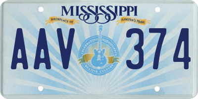 MS license plate AAV374