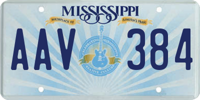 MS license plate AAV384