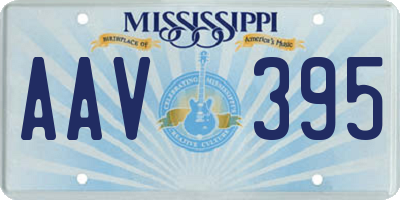 MS license plate AAV395