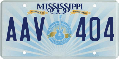 MS license plate AAV404