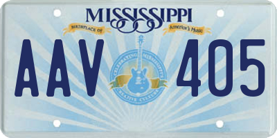 MS license plate AAV405