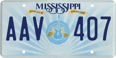 MS license plate AAV407