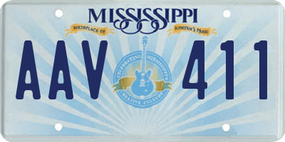 MS license plate AAV411