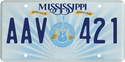 MS license plate AAV421