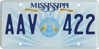 MS license plate AAV422