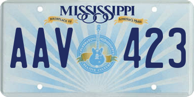 MS license plate AAV423