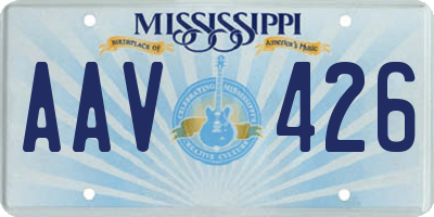 MS license plate AAV426