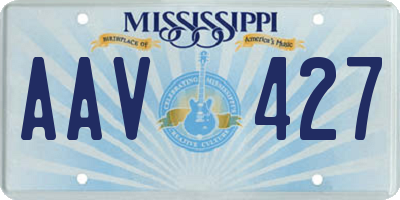 MS license plate AAV427