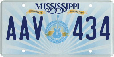 MS license plate AAV434