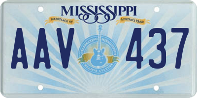 MS license plate AAV437