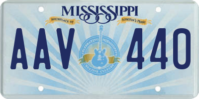 MS license plate AAV440