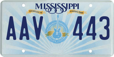 MS license plate AAV443