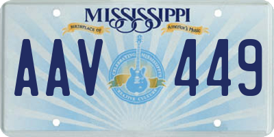 MS license plate AAV449