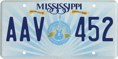 MS license plate AAV452