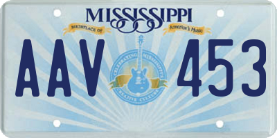 MS license plate AAV453