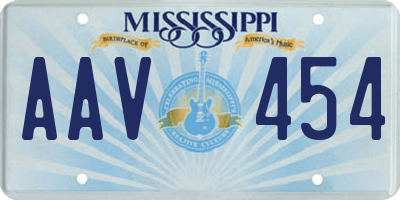 MS license plate AAV454