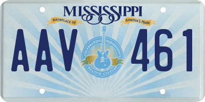 MS license plate AAV461