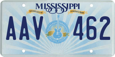 MS license plate AAV462