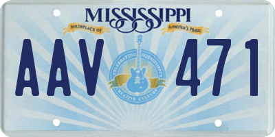 MS license plate AAV471