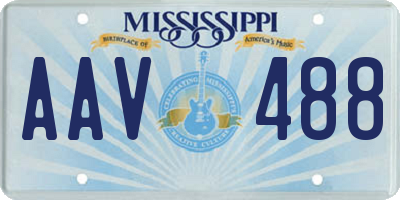 MS license plate AAV488