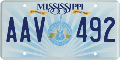 MS license plate AAV492