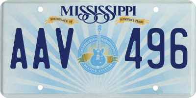 MS license plate AAV496