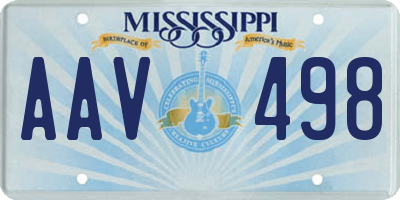 MS license plate AAV498