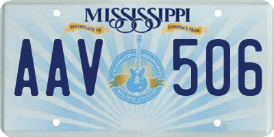 MS license plate AAV506