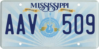 MS license plate AAV509