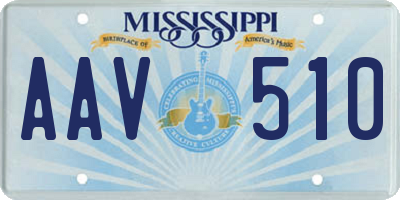 MS license plate AAV510