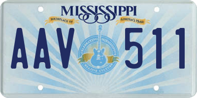 MS license plate AAV511