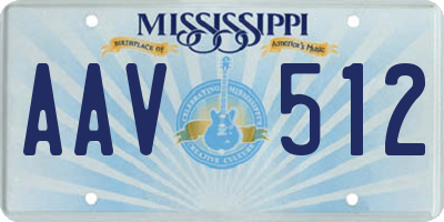 MS license plate AAV512