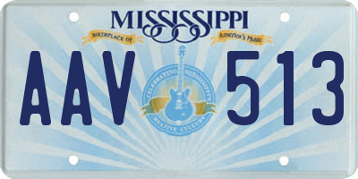 MS license plate AAV513