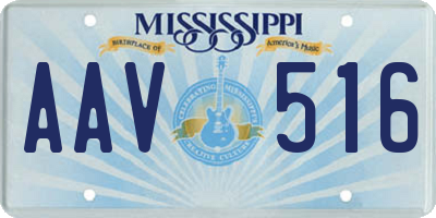 MS license plate AAV516