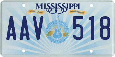 MS license plate AAV518