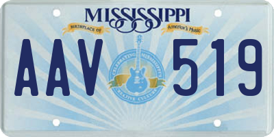 MS license plate AAV519