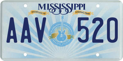 MS license plate AAV520