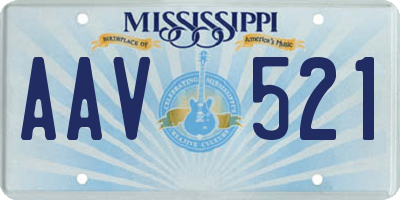 MS license plate AAV521