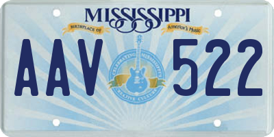 MS license plate AAV522