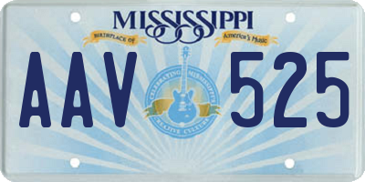 MS license plate AAV525