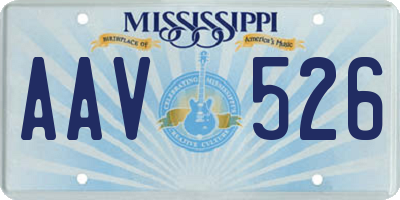 MS license plate AAV526